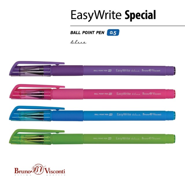 Ручка шариковая синяя BV EasyWrite Special 0,5мм Превью 2