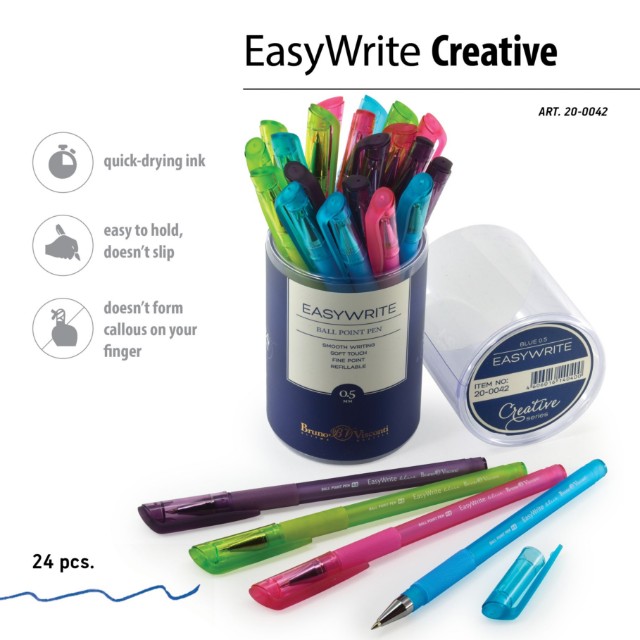 Ручка шариковая синяя BV EasyWrite JOY 0,5мм Превью 4