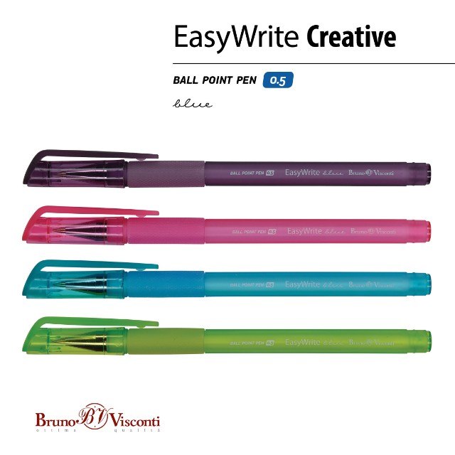 Ручка шариковая синяя BV EasyWrite JOY 0,5мм Превью 10