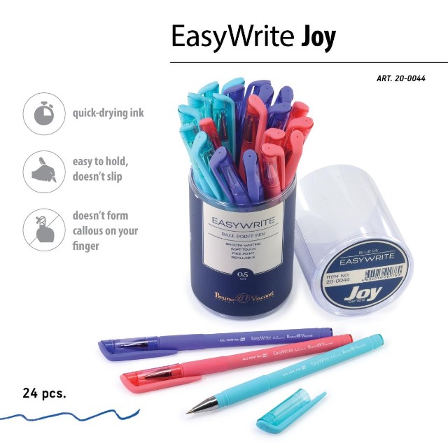 Ручка шариковая синяя BV EasyWrite JOY 0,5мм Превью 3