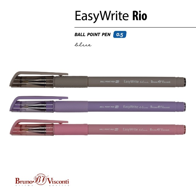 Ручка шариковая синяя BV EasyWrite RIO 0,5мм Превью 3