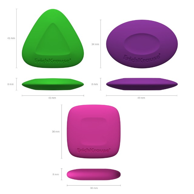 Ластик EK ABC цветной Превью 1