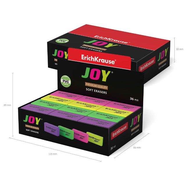 Ластик EK Joy цветные ассорти Превью 4