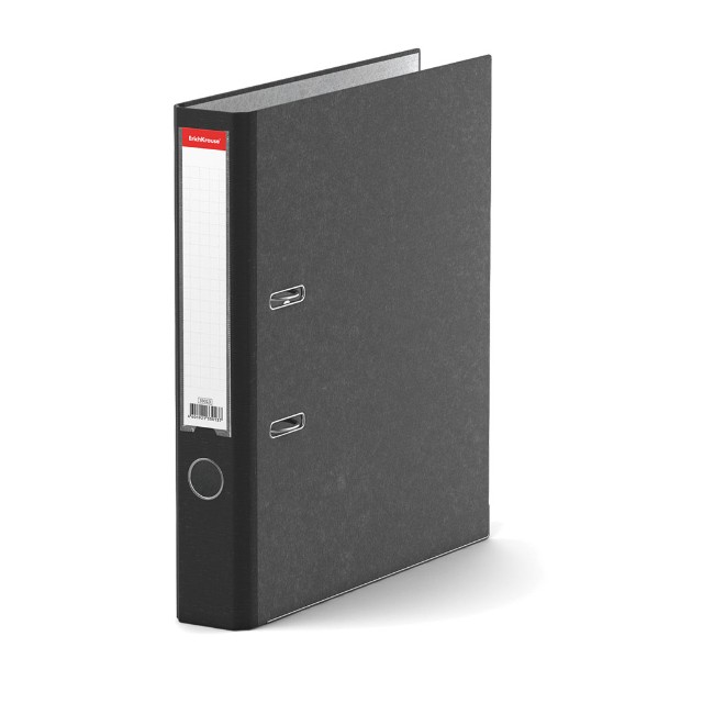 Папка-регистратор 50мм черный мрамор разборный мет/окант