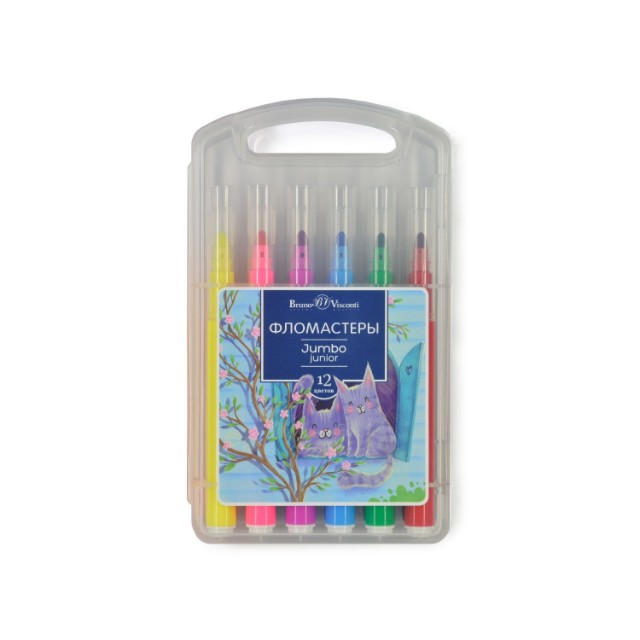 Фломастеры 12 цв BV Jumbo Junior 2 вида пл/уп Превью 5