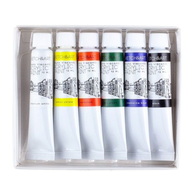 Набор Акриловые краски 6цв BV в тубах 12мл Превью 6