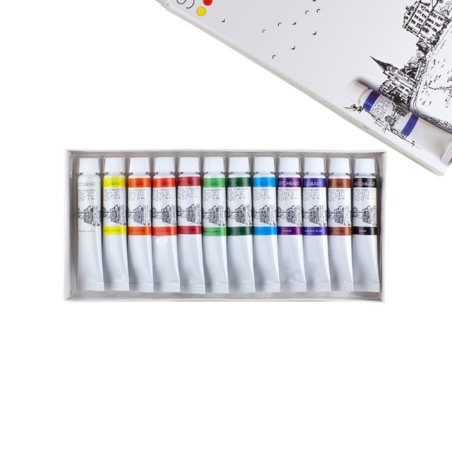 Набор Акриловые краски 12цв BV в тубах 12мл Превью 5