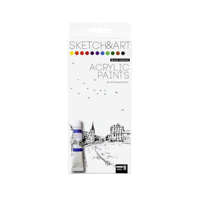 Набор Акриловые краски 12цв BV в тубах 12мл Превью 2