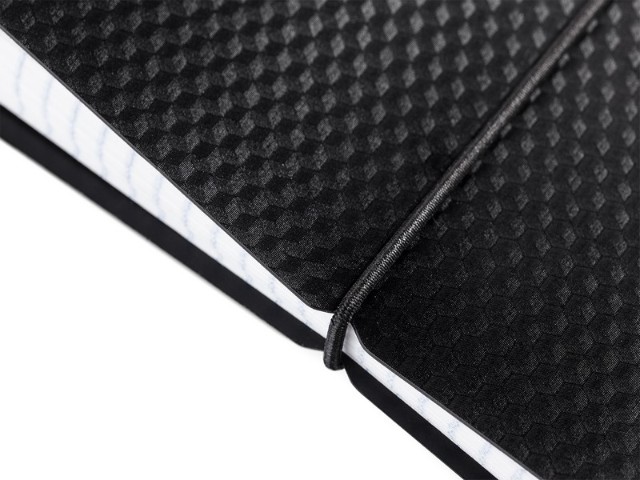 Тетрадь на кольцах пласт 120л Diamond Черная на резинке Превью 2