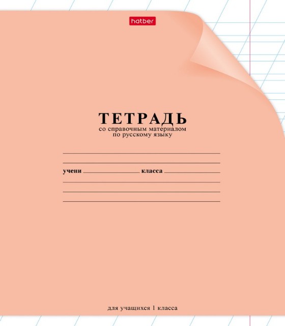 Тетрадь 12л линейка косая Однотонная. С уголком Ассорти (справ инф для по рус.яз) Превью 2