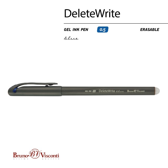 Ручка гелевая Пиши-стирай синяя BV Delete Write Art 0,5мм Превью 1