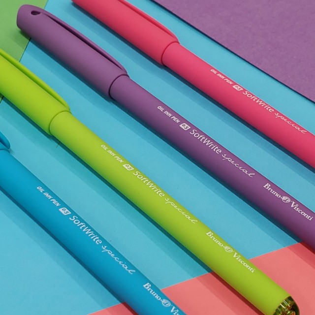 Ручка шариковая синяя BV SoftWrite Special 0,5мм масл. осн Превью 4