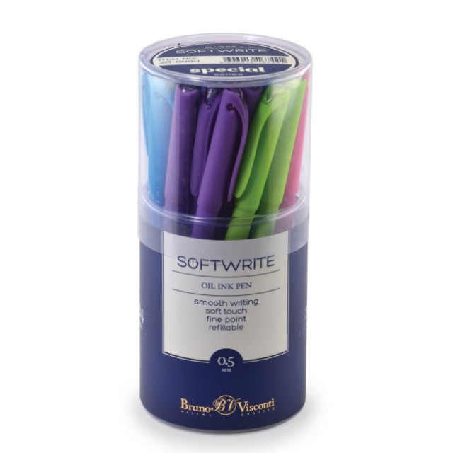 Ручка шариковая синяя BV SoftWrite Special 0,5мм масл. осн Превью 7