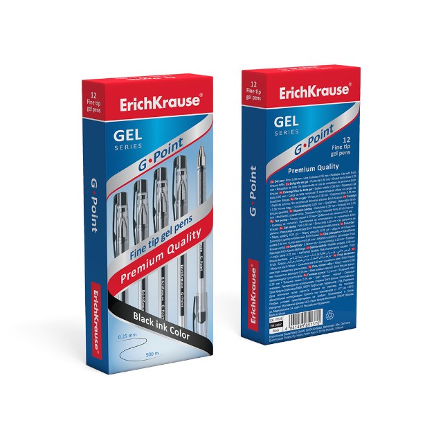 Ручка гелевая черная EK G-Point 0.38мм Превью 3