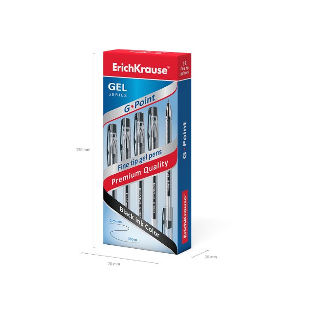 Ручка гелевая черная EK G-Point 0.38мм Превью 1