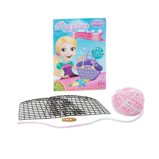 Творч Сделай сумку из акриловых нитей 20*15см Превью 1