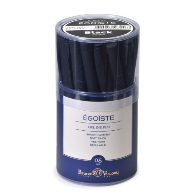 Ручка гелевая черная BV Egoiste 0.5 мм Превью 4