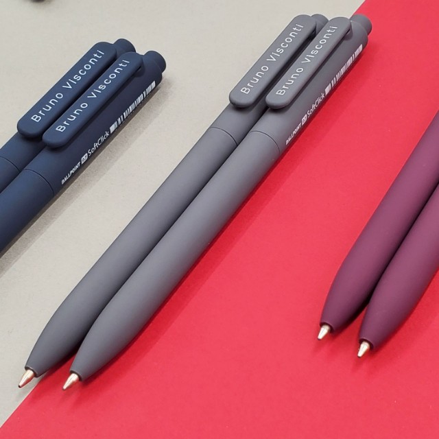 Ручка шариковая синяя BV Softclick автомат 0,7 мм Превью 1