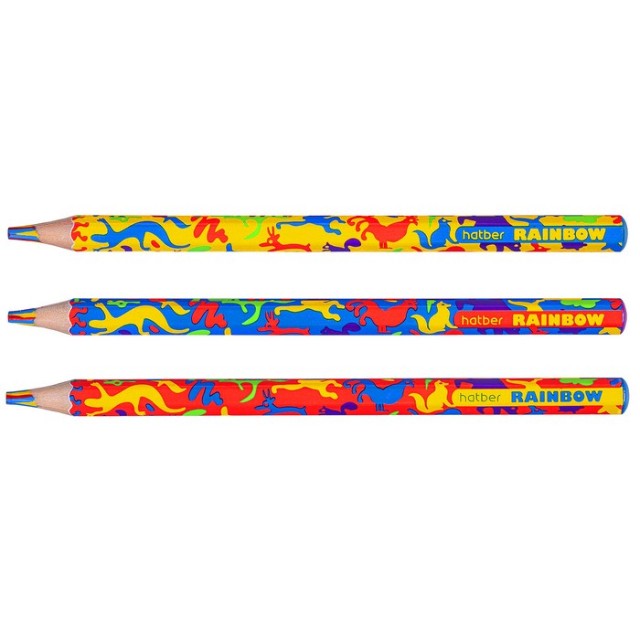 Карандаш многоцветный Hatber толстый Превью 1