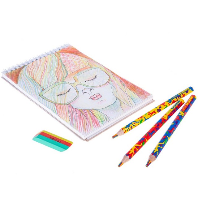 Карандаш многоцветный Hatber толстый Превью 2