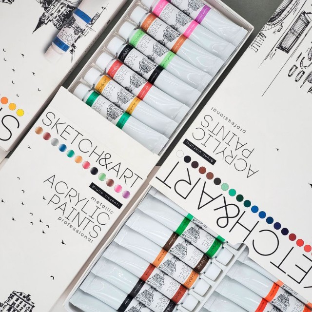 Набор Акриловые краски 24цв BV в тубах 12мл Превью 1