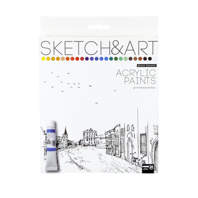 Набор Акриловые краски 24цв BV в тубах 12мл Превью 3