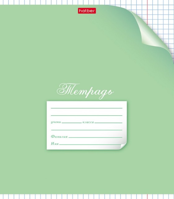 Тетрадь 24л клетка Однотонная. С уголком скругл ассорти Превью 3