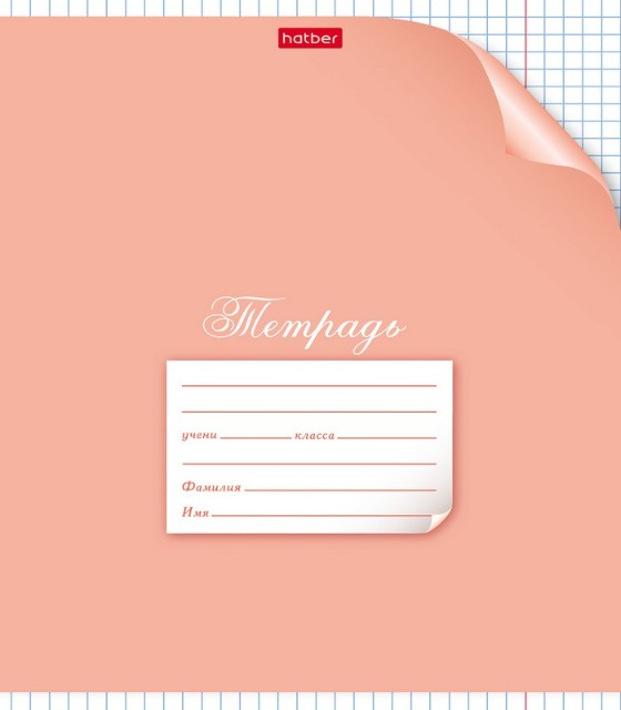 Тетрадь 24л клетка Однотонная. С уголком скругл ассорти Превью 1