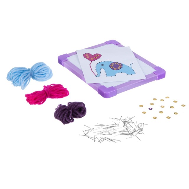 Творч Картина из ниток Слоник Превью 1