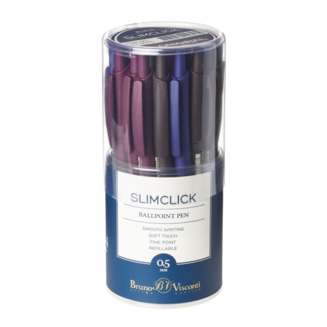 Ручка шариковая синяя BV SlimClick Original 0.5 автомат Превью 5