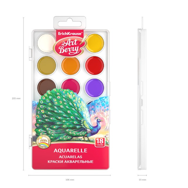 Краски 18цв EK Artberry п/к б/к (павлин) Превью 2