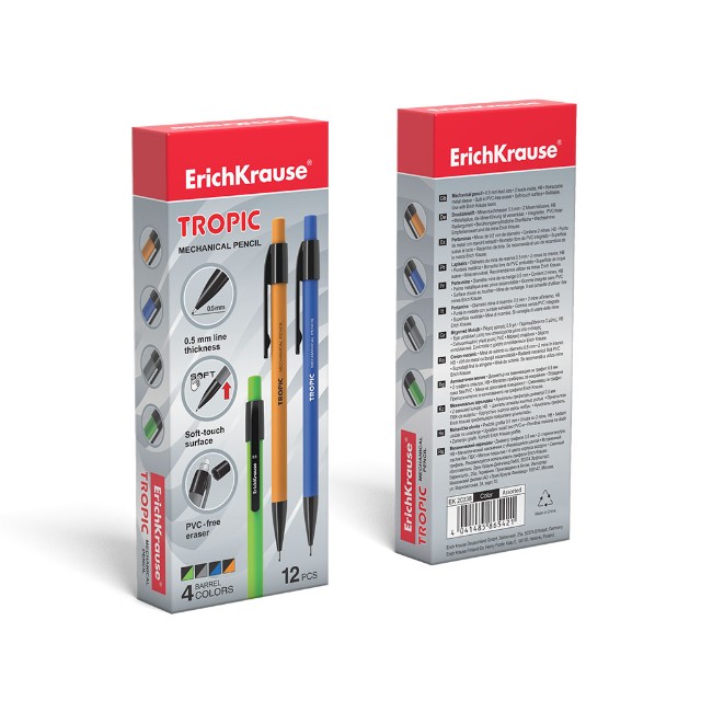 Карандаш мех. 0.5мм EK Tropic с/ластиком Превью 3