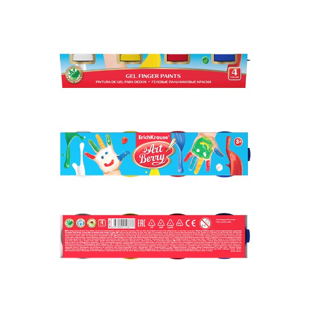 Гуашь пальчиковая 4цв Artberry гелевые Превью 4