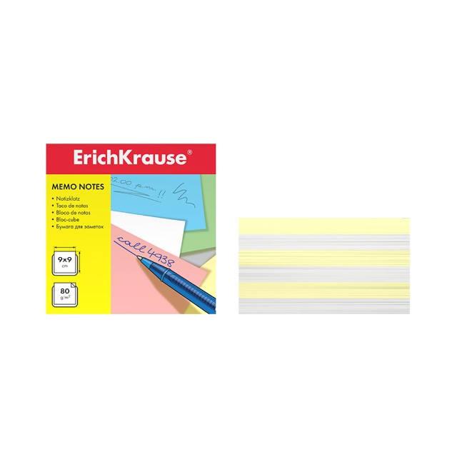 Блок д/записей 90*90*50 цветной бело/желтый Превью 2