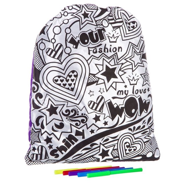 Творч Раскрась мешок д/сменки д/девочек 30х36см Превью 1