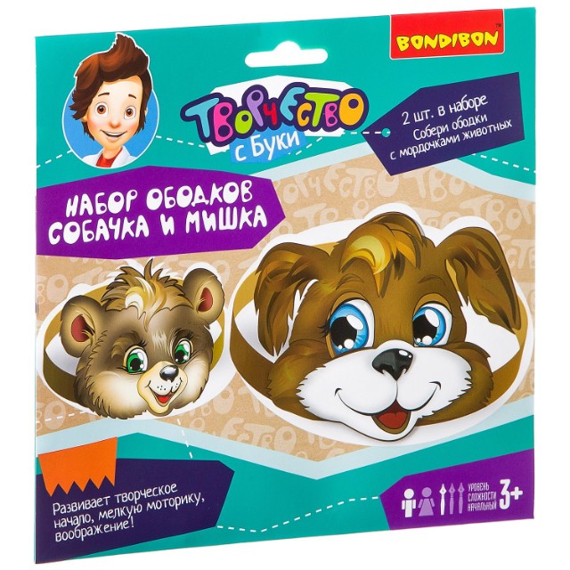 Творч Набор ободков Собачка и Мишка