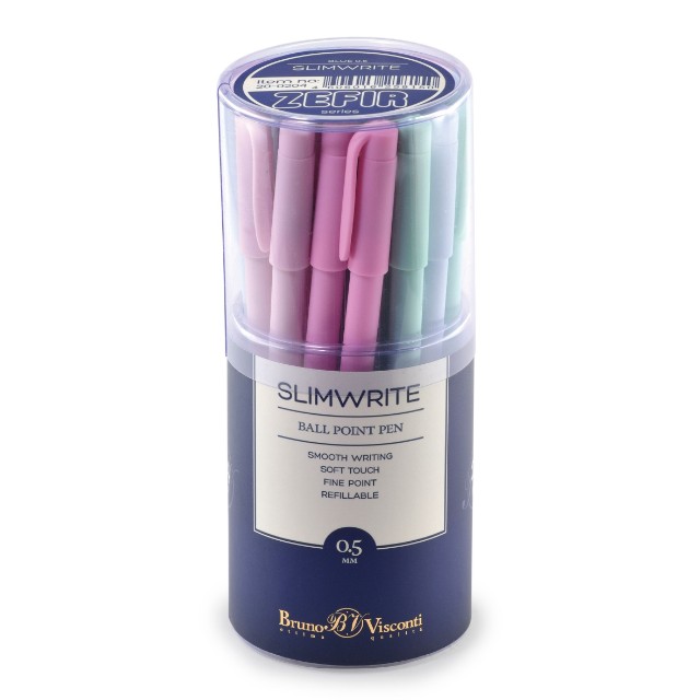 Ручка шариковая синяя BV SlimWrite Zefir 0.5мм мята лаван Превью 7