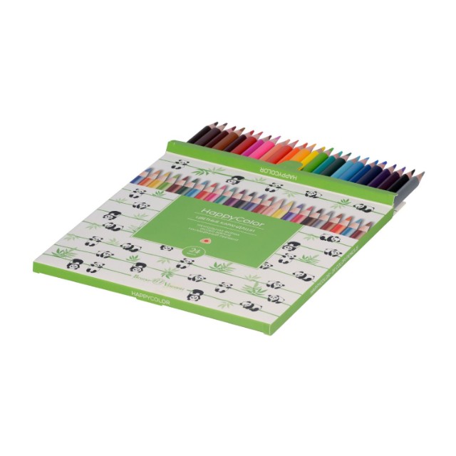 Карандаши цветные 24 цв BV Happy Color треуг к/к Превью 7