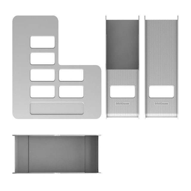 Лоток верт 1отд 100мм EK Techno серый Превью 1