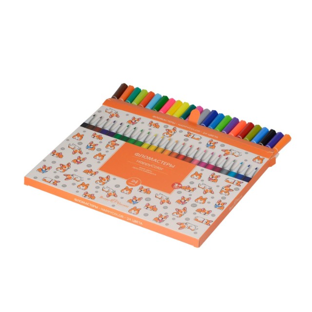 Фломастеры 24 цв BV HappyColor 4 вида к/к Превью 5