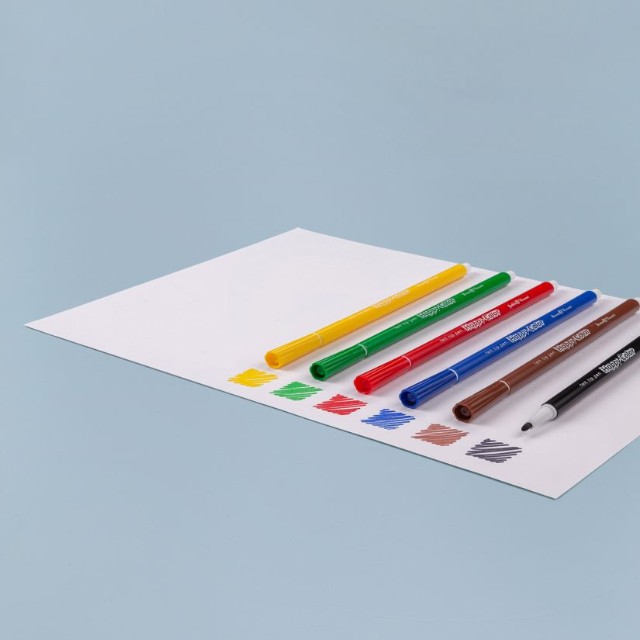Фломастеры 6 цв BV HappyColor к/к Превью 2