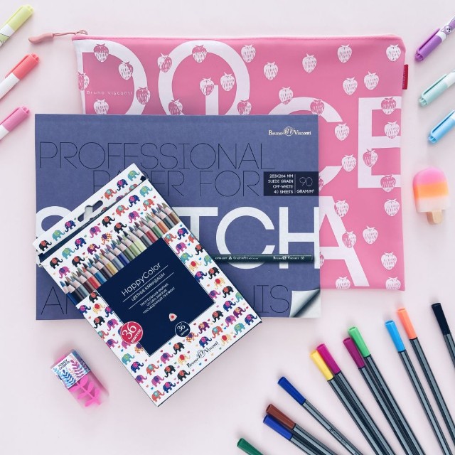 Карандаши цветные 36 цв BV HappyColor треуг Превью 5