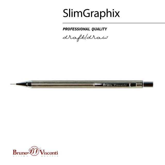 Карандаш мех. 0.5мм BV Slim Graphix металлич Превью 4