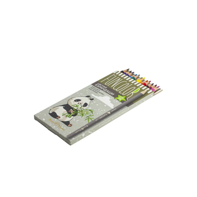 Карандаши цветные 12 цв пластик BV FunColor Медвежон Превью 2