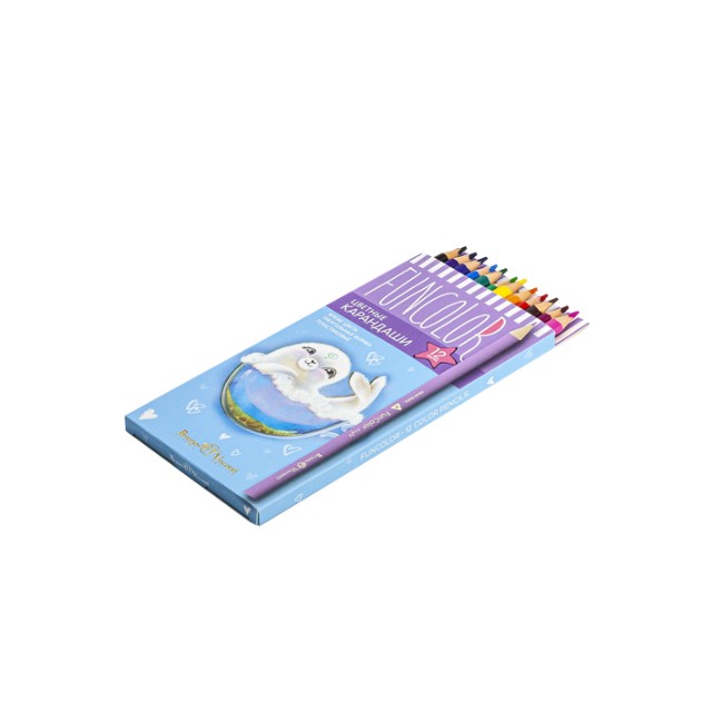 Карандаши цветные 12 цв пластик BV FunColor Медвежон Превью 10