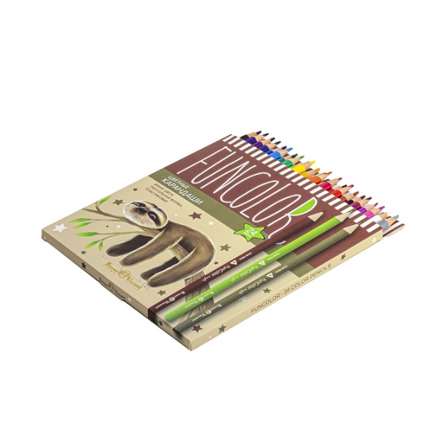 Карандаши цветные 24 цв пластик BV FunColor Коты трех Превью 5