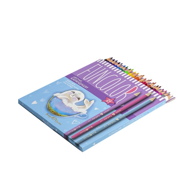 Карандаши цветные 24 цв пластик BV FunColor Коты трех Превью 8