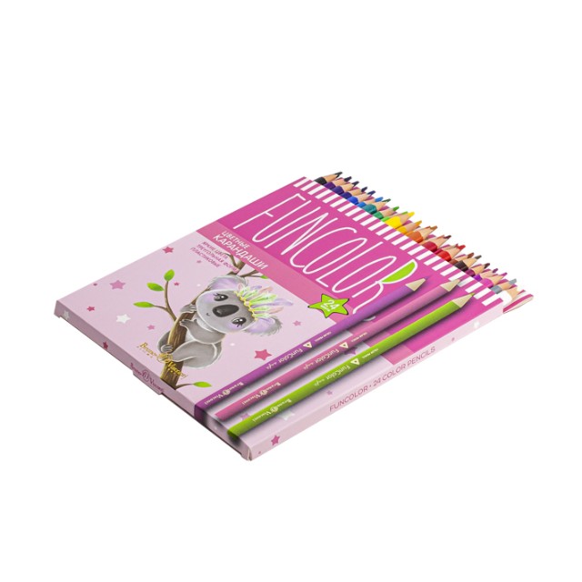 Карандаши цветные 24 цв пластик BV FunColor Коты трех Превью 11