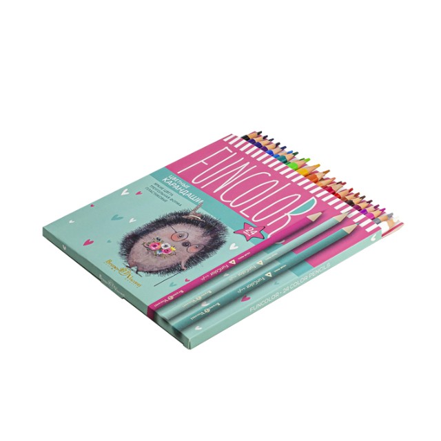 Карандаши цветные 24 цв пластик BV FunColor Коты трех Превью 7