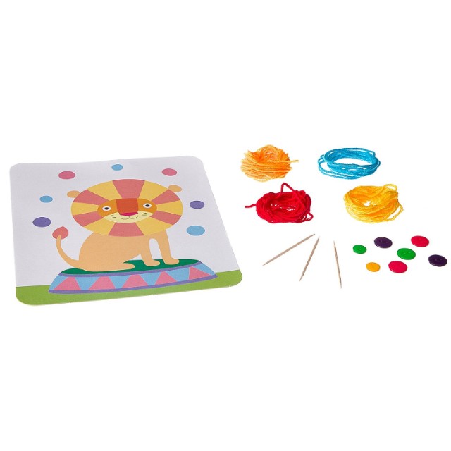 Творч Аппликация шерстяная Львенок-циркач Превью 1